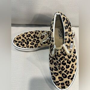 Vans Leopard Print Slip On- Women size 8/ Men 6.5